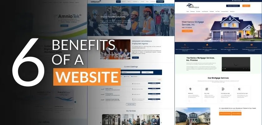 What are the 6 benefits of developing using a website?